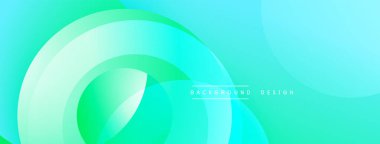 Soyut sıvı şekiller, canlı turkuaz, nane renkleri. Yumuşak eğimler dinamik arkaplan yaratır. Modern tasarım ögesi.