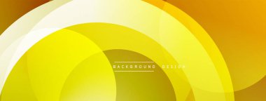 Soyut sarı tasarım, üst üste binen kıvrımlı şekiller. Gradyan gölgeler derinlik yaratır, modern estetik. Basit metin arkaplan tasarımı okur.