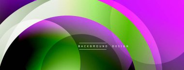 Soyut dinamik katmanlar. Düz eğriler canlı renkli bileşim yaratır. Arkaplan ve sunumlar için modern tasarım ögesi.