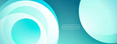 Soyut katmanlı daireler, deniz mavisi renkleri baskın gelir. Minimalist tasarım, temiz çizgiler, modern estetik. İnce gradyanlar derinlik ve görsel uyum yaratır..