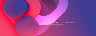 Soyut daireler örtüşüyor, canlı pembeler, morlar, maviler yaratıyor. Yumuşak eğimler derinliği, modern estetiği akla getiriyor. Arkaplan tasarımı ögesi.