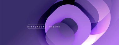 Soyut mor katmanlar girdap dinamik bileşim oluşturur. Dereceli gölgeler derinlik sunar, modern estetik. Minimalist tasarım.