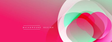 Soyut tasarım katmanlı daireler, canlı pembe gradyan, modern estetik. Minimalist kompozisyon, arka plan için uygun.