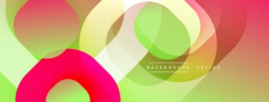 Soyut renkli çakışan daireler dinamik görsel doku oluşturur. Gradyan gölgeler harmanlanır, modern arkaplan tasarımı oluşturulur.