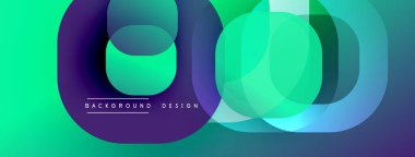 Soyut renkli şekiller dinamik görsel efektler yaratır. Gradyan renkler düzgün bir şekilde harmanlanarak modern estetik sunuyor..