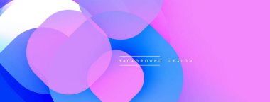 Soyut şekiller örtüşüyor, parlak mavi ve pembe renkler yaratıyor. Modern tasarım temiz, pürüzsüz, görsel olarak çekici geliyor. Arkaplan dijital sanatı öneriyor.