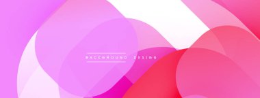 Soyut pembe tasarım. Üst üste binen daireler yumuşak eğimler yaratıyor, modern estetik. Çeşitli projeler için minimalist arkaplan.