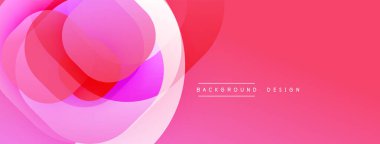 Soyut pembe tasarım. Üst üste binen daireler yumuşak eğimler yaratıyor, modern estetik. Basit, zarif arkaplan dokusu.
