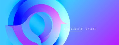 Soyut akışkan şekiller, canlı mavi, mor renkler. Modern tasarım, pürüzsüz gradyanlar dinamik görsel efekt yaratır.