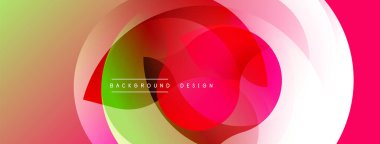 Soyut renkli katmanlar dinamik görsel efekt yaratır. Düz eğimler, üst üste binen şekiller, modern tasarım elementleri.