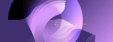 Soyut mor katmanlar akıcı, dinamik bir görüntü yaratır. Yumuşak eğimler hareketi, derinliği, modern estetiği akla getiriyor.