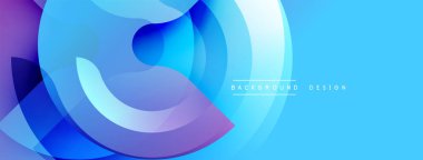 Soyut sıvı şekilleri üst üste binerek dinamik mavi mor gradyan oluşturur. Modern tasarım hareketi, enerjiyi, görsel ilgiyi çağrıştırıyor.