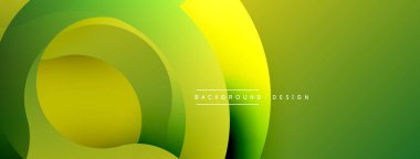 Soyut yeşil katmanlar dinamik akış tasarımı yaratır. Yumuşak eğimler hareketi, derinliği, modern estetiği akla getiriyor.