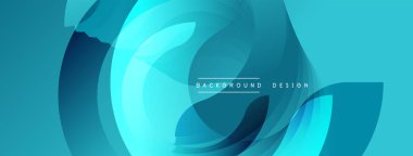 Soyut mavi tasarım, üst üste binen daireler, gradyanlar. Modern, dinamik kompozisyon görsel ilgi yaratır. Yumuşak geçiş mevcut sakinleştirme etkisi.