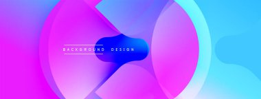 Soyut sıvı şekilleri canlı mor, mavi renkleri harmanlar. Modern tasarım dinamik görsel deneyim yaratır. Pürüzsüz gradyanlar yumuşak doku sunar.