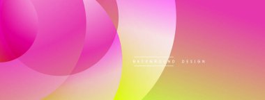 Soyut arkaplan özellikleri üst üste biniyor. Pembe, sarı, turuncu renkler yumuşak renkler oluşturur. Minimalist tasarım.