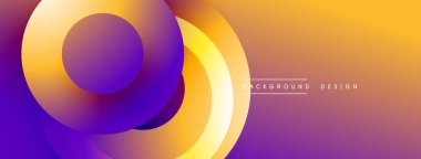 Soyut canlı katmanlar dinamik bileşim yaratır. Gradyan renkler harmanlanır, dairesel şekiller oluşturulur, modern tasarım ögesi.