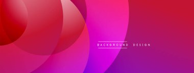Soyut pembe, mor renkler örtüşüyor. Modern tasarım düz kıvrımlar, canlı renkler, basit metin elementleri içerir. Sunumlar için uygun arkaplan.