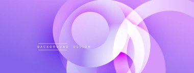Soyut mor katmanlar akışkan şekiller yaratır. Yumuşak eğimler derinliği, modern tasarım elementlerini gösteriyor. Minimum metin arkaplan tasarımı okur.