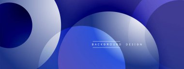 Soyut mavi şekiller modern arkaplan oluşturarak örtüşüyor. Renkler derinlik, pürüzsüz geçişler sağlar. Minimalist tasarım sakin ve profesyonel hissettiriyor..