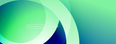 Soyut çakışan daireler. Gradyan gölgeler modern, canlı görsel efektler yaratır. Özgeçmiş ve sunumlar için minimalist tasarım.