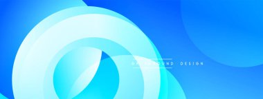 Soyut mavi katmanlar akıcı dinamik bileşim oluşturur. Gradyan gölgeler modern görsel cazibe sunar. Minimalist tasarım çeşitli projelere uyar.