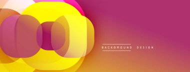Soyut çakışan daireler, canlı renkler, değişken arkaplan. Dijital projeler ve sunumlar için modern tasarım ögesi.