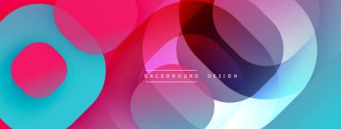 Soyut renkli daireler çakışıyor, dinamik görsel efekt yaratıyor. Gradyan gölgeler düzgün bir şekilde harmanlanarak modern arkaplan tasarımı oluşturur.