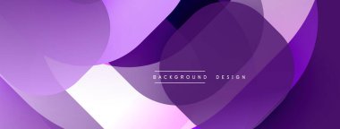 Soyut mor katmanlar örtüşür, dinamik görsel doku yaratır. Yumuşak eğimler derinlik ve modern tasarım estetiğini akla getiriyor.