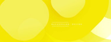 Parlak sarı arkaplan özellikleri üst üste binerek modern soyut tasarım yaratıyor. Minimalist estetik, temiz çizgiler, basit geometri.