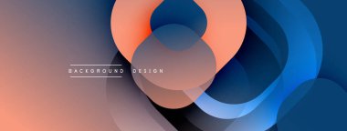 Soyut şekiller örtüşür, değişim etkisi yaratır. Yumuşak renkler harmanlanarak modern arkaplan tasarımı oluşturur. Minimalist estetik.