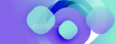 Soyut şekiller örtüşür, canlı bir değişim etkisi yaratır. Yumuşak maviler, morlar kompozisyona hakim. Modern tasarım ögesi.