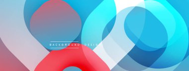Soyut renkli çakışan daireler dinamik görsel efekt yaratır. Yumuşak eğimler, modern tasarım, canlı renkler sunar.