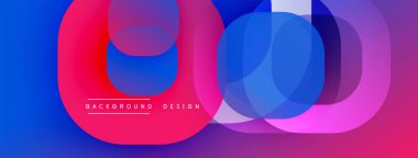 Soyut, enerjik, örtüşen şekiller. Gradyan renkler modern tasarım yaratır. Yumuşak geçişler, dinamik kompozisyon.