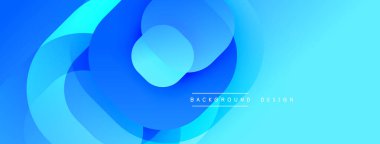 Soyut mavi şekiller örtüşüyor ve dinamik bir değişim etkisi yaratıyor. Yumuşak kıvrımlar hareketi, modern tasarım estetiğini akla getiriyor.