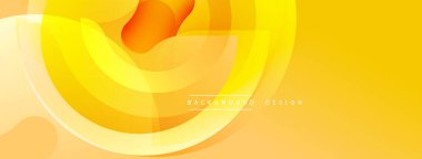 Soyut sarı tasarım. Üst üste binen katmanlar dinamik, akışkan şekiller yaratır. Sıcak renk paleti, modern estetik. Basit arkaplan.