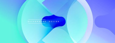 Soyut sıvı şekilleri, mavi renkler baskın gelir. Gradyan renkler harmanlanarak dinamik arkaplan tasarımı oluşturur. Modern estetik, pürüzsüz geçişler görünür.