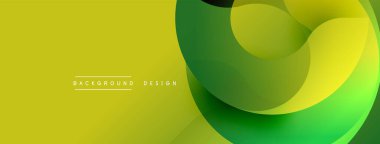 Soyut sarı, yeşil katmanlar dinamik akış yaratır. Modern tasarım, pürüzsüz eğimler, hareket ve derinliği işaret ediyor. Minimalist estetik.