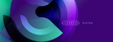 Soyut sıvı şekilleri üst üste binerek dinamik mor, mavi ve deniz mavisi renkleri oluşturur. Arkaplan ve sunumlar için modern tasarım ögesi.