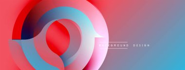 Soyut renkli katmanlar dinamik girdap yaratır. Gradyan gölgeler harmanlanarak modern arkaplan tasarımı oluşturur. Yumuşak geçişler, canlı renkler.