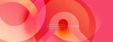 Soyut tasarım özellikleri üst üste binen daireler, gradyanlar. Sıcak renkler baskın gelir, modern görsel efekt yaratır. Metin arkaplan tasarımı okur.