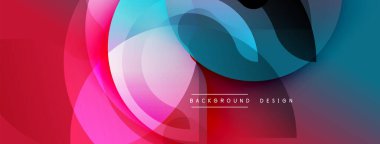 Soyut renkli katmanlar dinamik bileşim yaratır. Gradyan gölgeler harmanlanarak modern görsel deneyimi oluşturur. Pürüzsüz şekiller hareketi, derinliği gösterir..