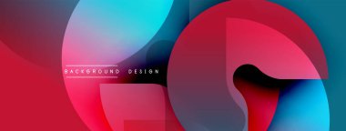 Soyut sıvı şekiller, canlı renklerin karışımı. Modern tasarım üst üste binen katmanlar, gradyanlar, metin elementleri içerir. Yumuşak geçişler dinamik görsel etki yaratır.