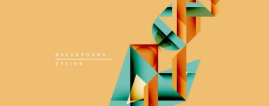 Soyut geometrik tasarım katmanlı turuncu, deniz mavisi şekilli. Sıcak bej arkaplanlı minimalist kompozisyon. Dijital projeler için modern estetik, markalaşma.