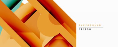 Soyut geometrik tasarım, üst üste binen turuncu katmanlar içeriyor. Gradyan gölgeler derinlik yaratır, modern estetik. Minimalist kompozisyon arka planlara, sunumlara uyuyor. Temiz çizgiler, canlı renkler..