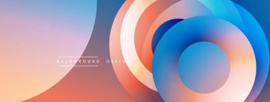 Soyut katmanlar dinamik görsel akış yaratır. Yumuşak gradyanlar mavileri, portakalları, pembeleri harmanlarlar. Modern tasarım hareketi çağrıştırıyor, derinliği.