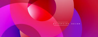 Soyut, enerjik, örtüşen çemberler dinamik, renkli bir arkaplan oluşturur. Yumuşak eğimler modern tasarım elementlerini öneriyor.