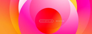Soyut canlı katmanlar dinamik görsel efekt yaratır. Renkler karışıp dairesel bileşim oluşturuyor. Modern tasarım ögesi.