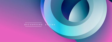 Soyut katmanlar akışkan şekiller yaratır. Renkler mor, mavi ve pembeyi harmanlıyor. Modern tasarım hareketi çağrıştırıyor, derinliği.