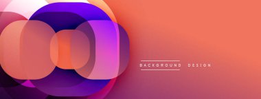 Soyut çakışan daireler, canlı renkler, değişken arkaplan. Modern tasarım ögesi, dijital projeler için uygun.